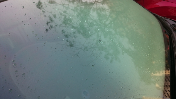 water condensation on car windscreen