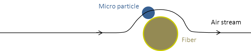Particle filtration by interception