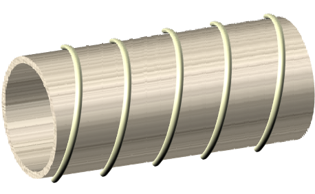 Electrospun tube with microfiber reinforcement on the exterior