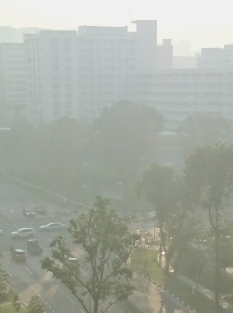 hazy city